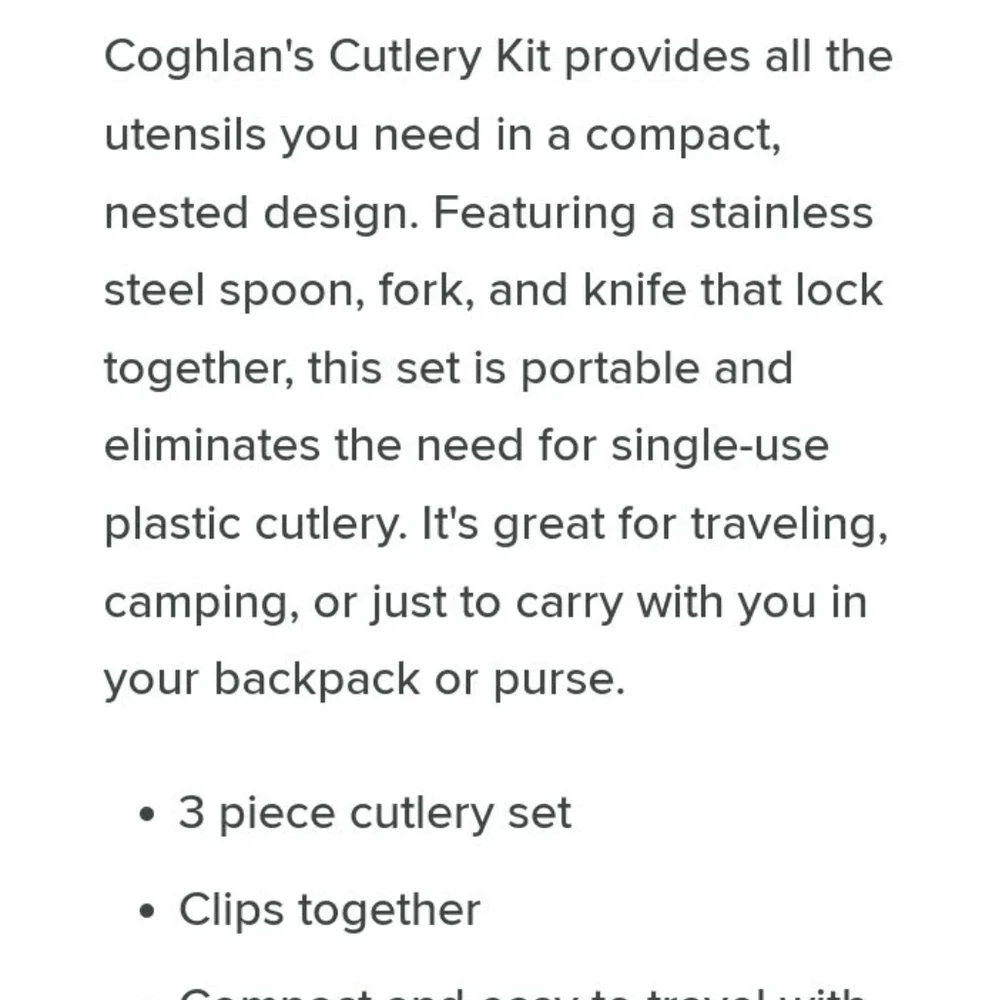 Coghlans Stainless Steel Chow Kit